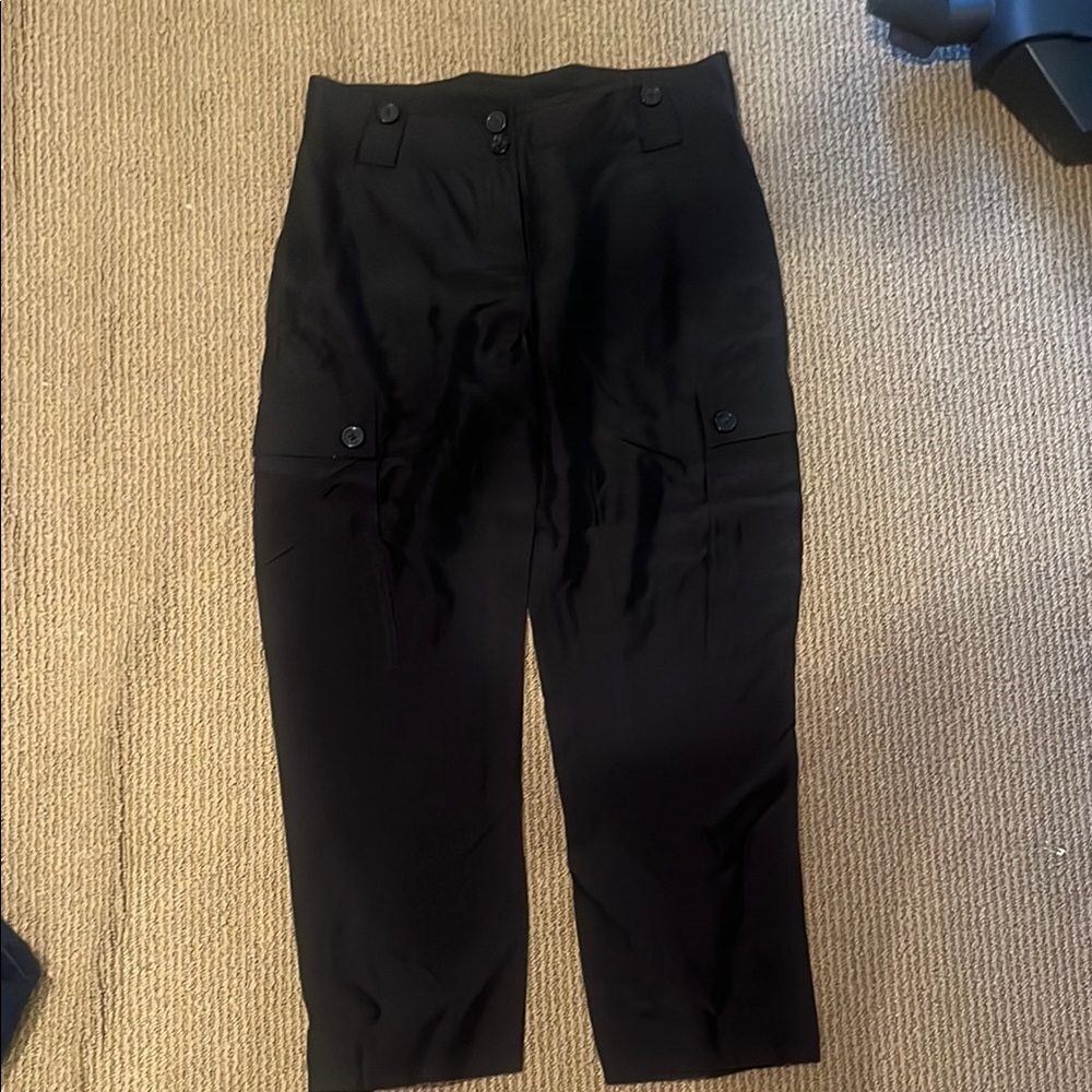 Women’s Tory Burch Black Cargo Pants/Silk
